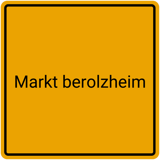 Meldebestätigung Markt Berolzheim